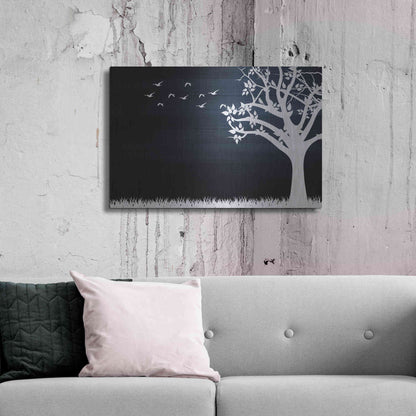 Luxe Metal Art 'Wood Series: Birds and Tree, Inverted Silhouettes', Metal Wall Art,36x24