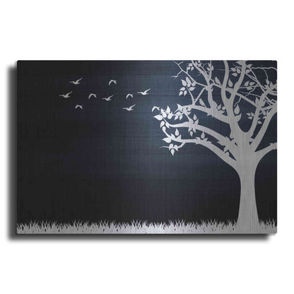 Luxe Metal Art 'Wood Series: Birds and Tree, Inverted Silhouettes', Metal Wall Art