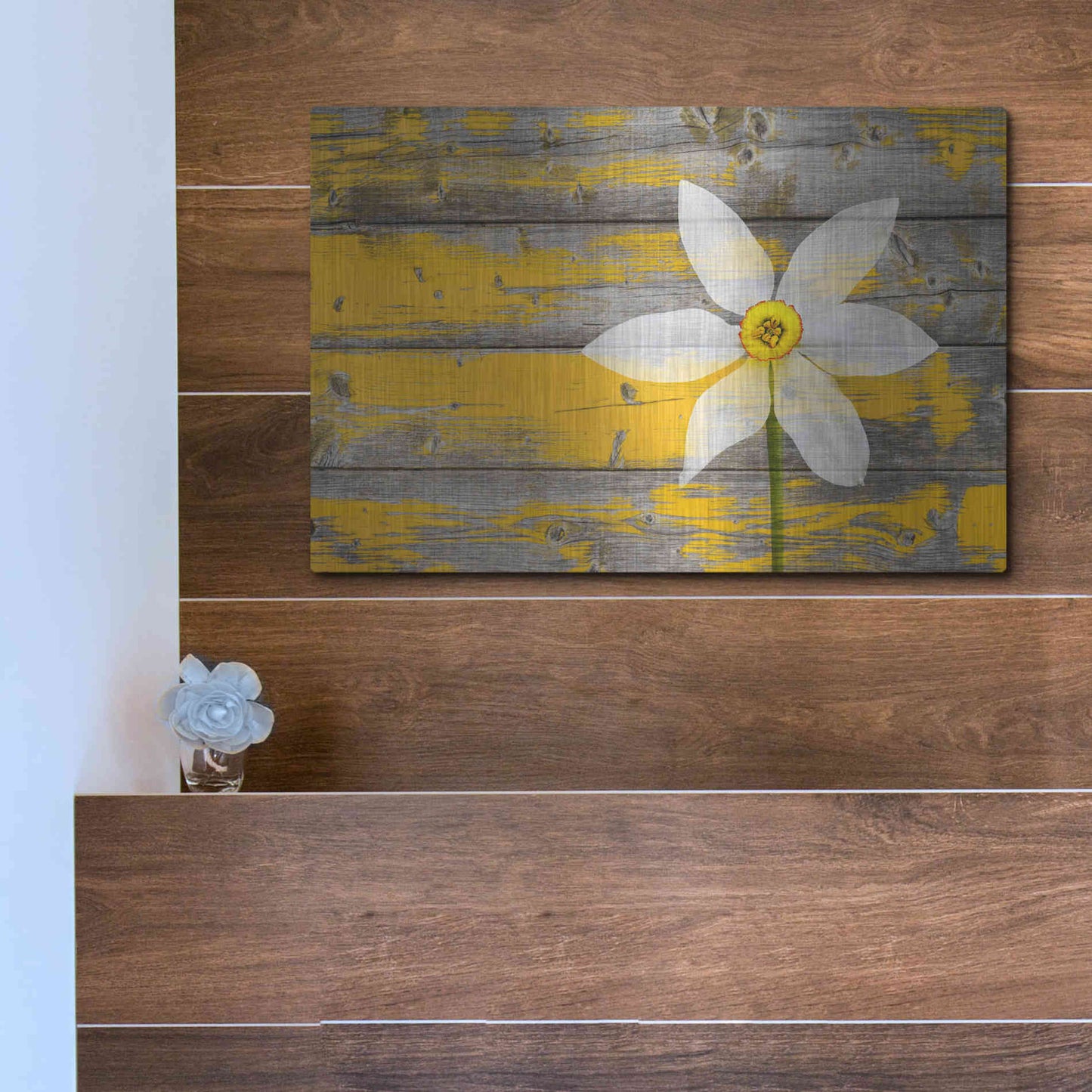 Luxe Metal Art 'Wood Series: A Rustic Paradise', Metal Wall Art,16x12