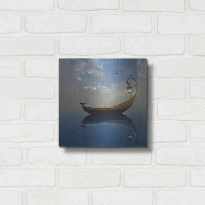 Luxe Metal Art 'Narcissism' by Cynthia Decker, Metal Wall Art,12x12