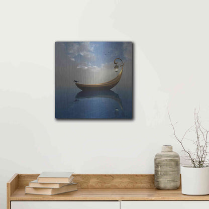 Luxe Metal Art 'Narcissism' by Cynthia Decker, Metal Wall Art,12x12
