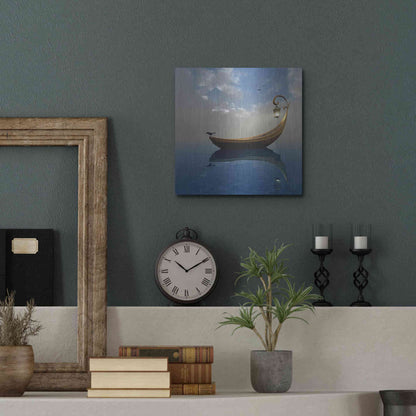 Luxe Metal Art 'Narcissism' by Cynthia Decker, Metal Wall Art,12x12