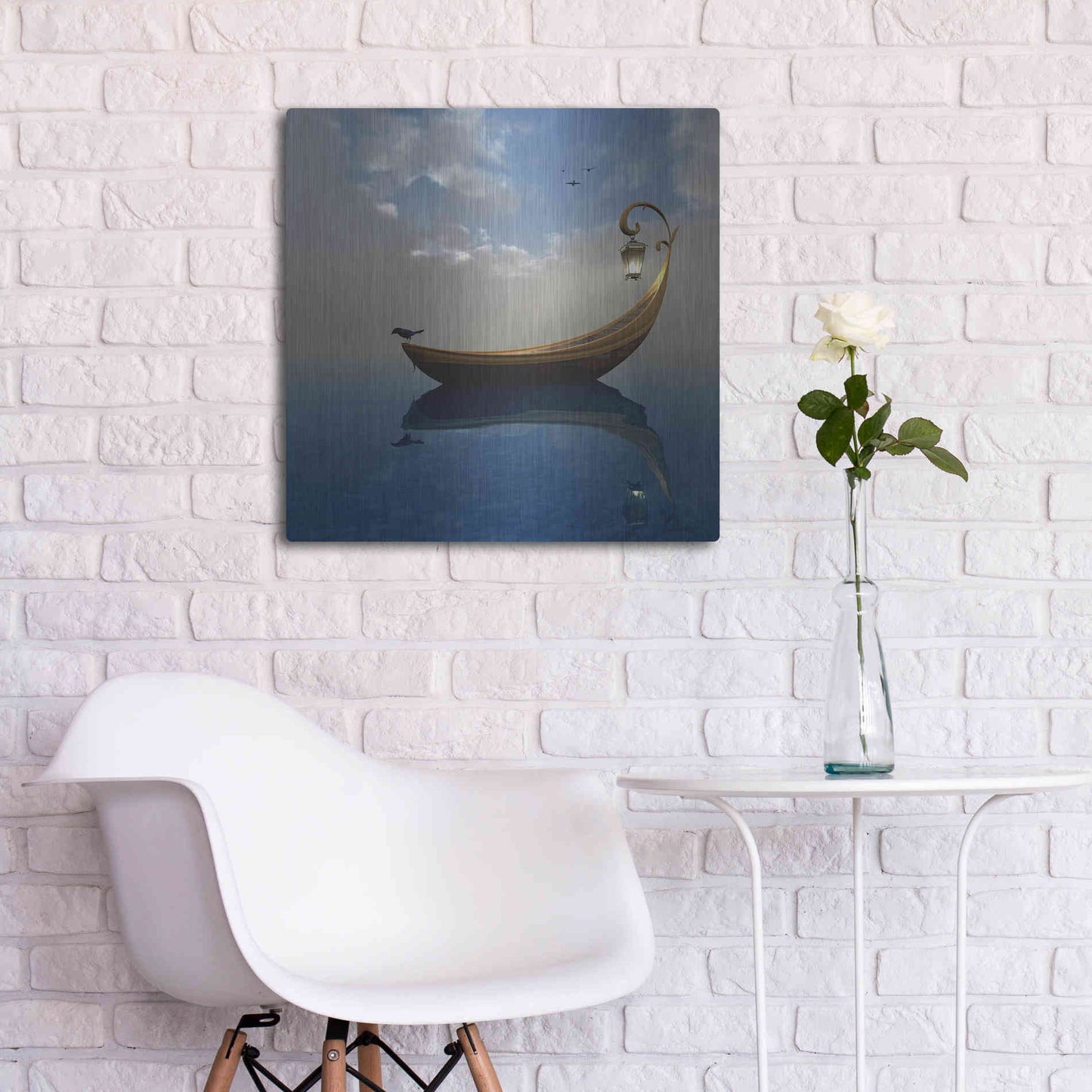 Luxe Metal Art 'Narcissism' by Cynthia Decker, Metal Wall Art,24x24