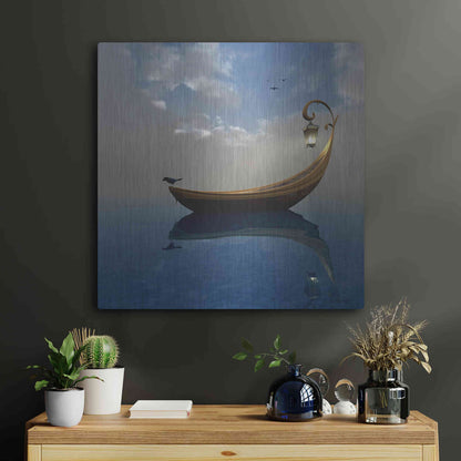 Luxe Metal Art 'Narcissism' by Cynthia Decker, Metal Wall Art,24x24