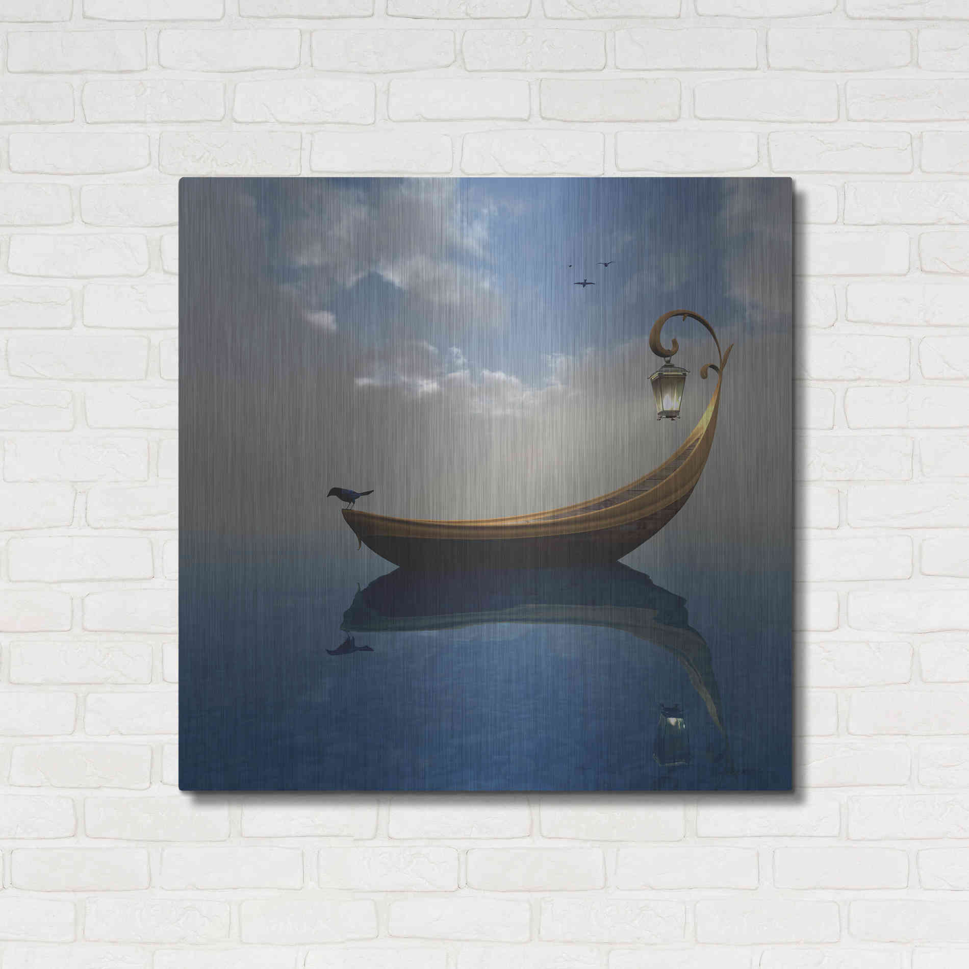 Luxe Metal Art 'Narcissism' by Cynthia Decker, Metal Wall Art,36x36