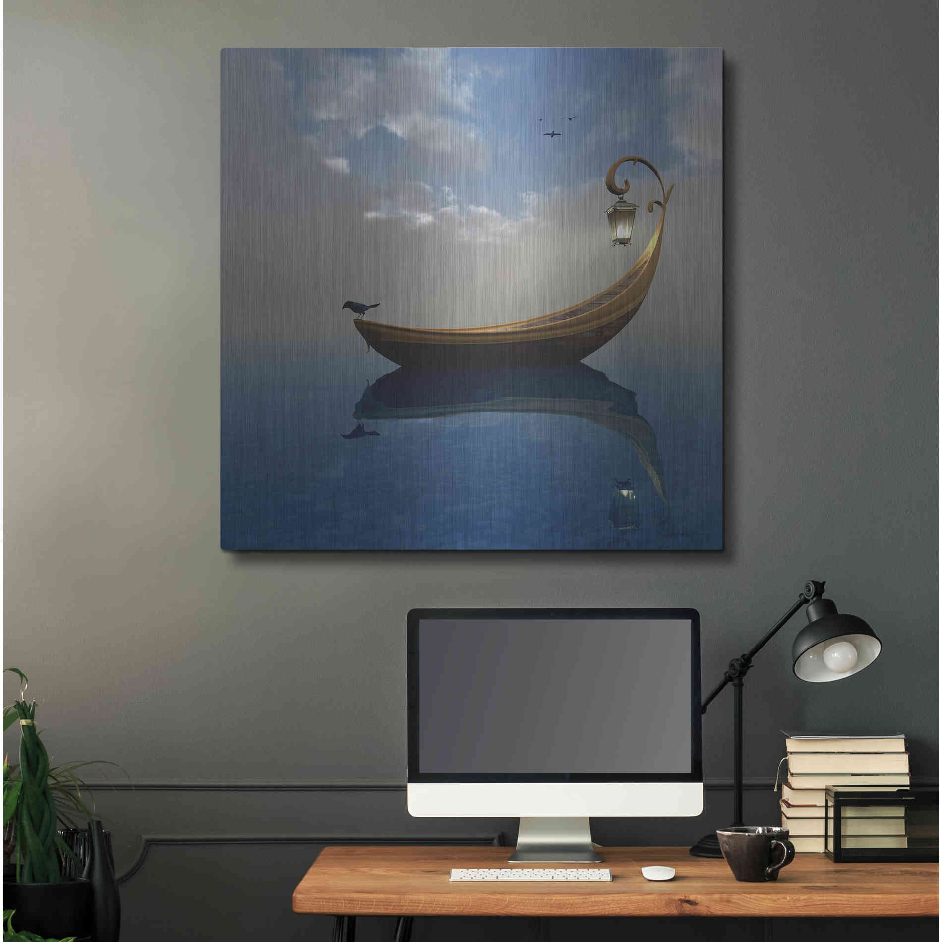 Luxe Metal Art 'Narcissism' by Cynthia Decker, Metal Wall Art,36x36