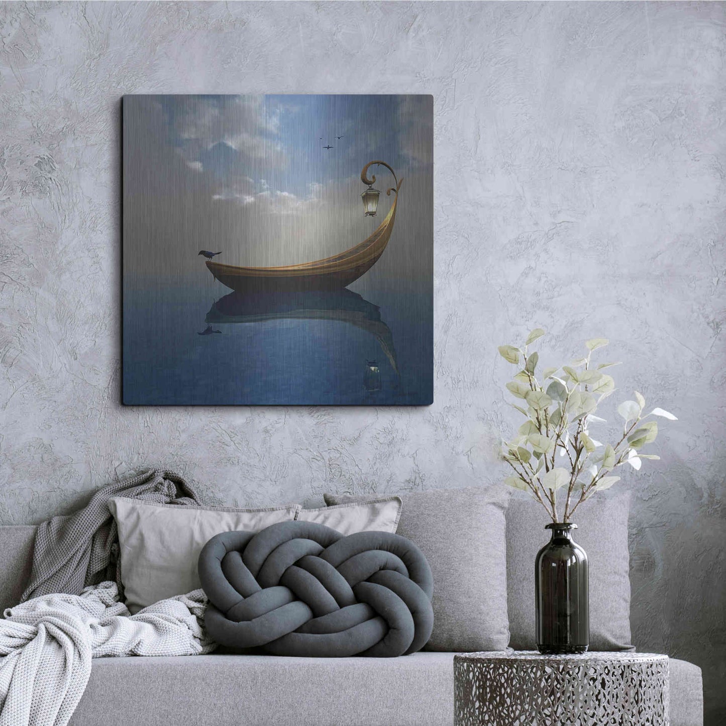 Luxe Metal Art 'Narcissism' by Cynthia Decker, Metal Wall Art,36x36