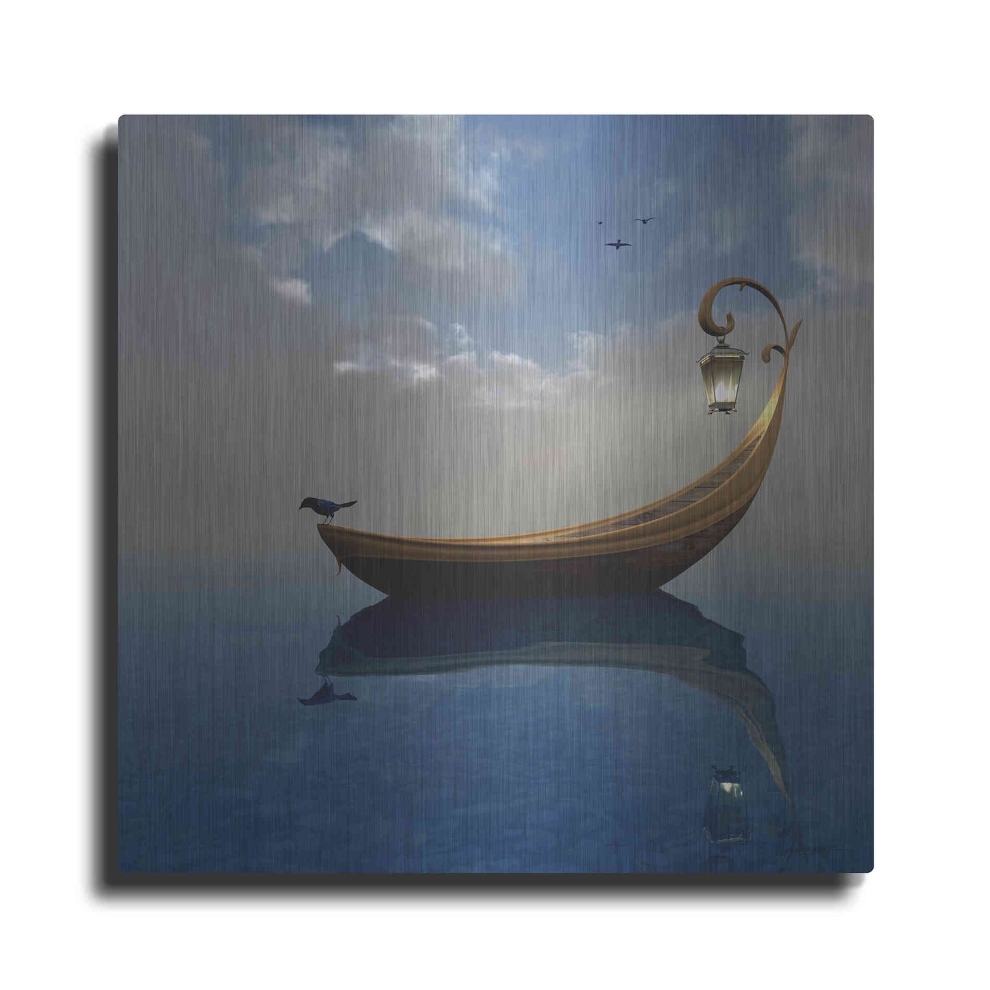 Luxe Metal Art 'Narcissism' by Cynthia Decker, Metal Wall Art