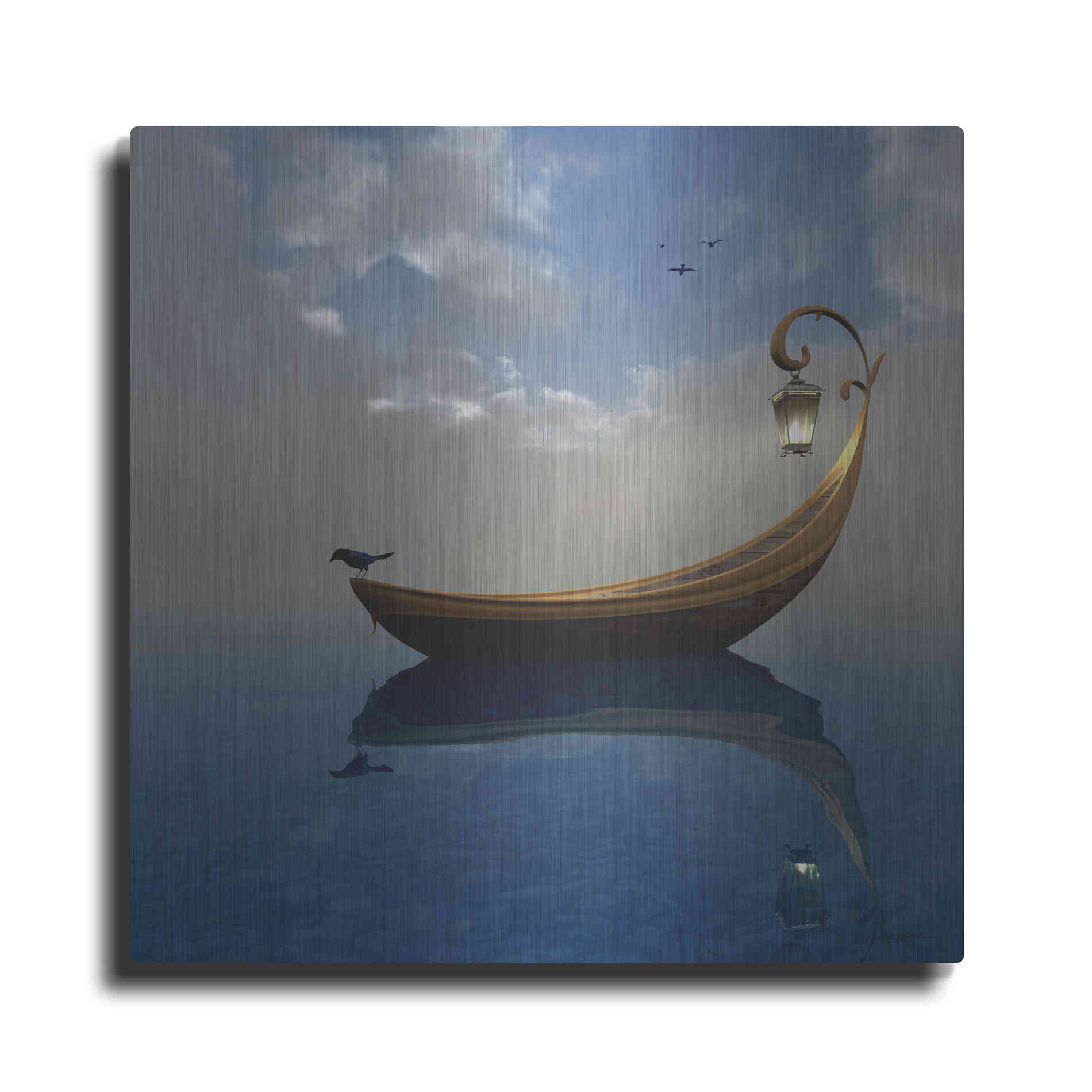 Luxe Metal Art 'Narcissism' by Cynthia Decker, Metal Wall Art