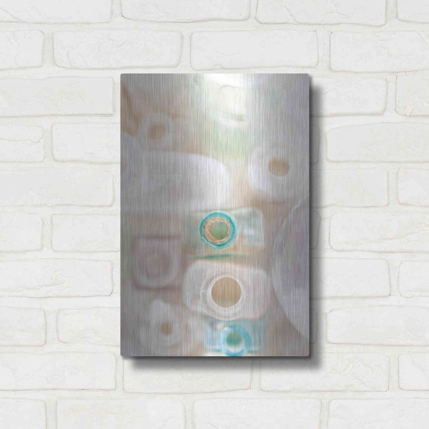 Luxe Metal Art 'Abstract Bottles' by Elena Ray, Metal Wall Art,12x16