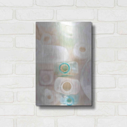 Luxe Metal Art 'Abstract Bottles' by Elena Ray, Metal Wall Art,12x16