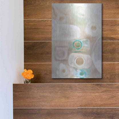 Luxe Metal Art 'Abstract Bottles' by Elena Ray, Metal Wall Art,12x16