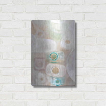 Luxe Metal Art 'Abstract Bottles' by Elena Ray, Metal Wall Art,16x24