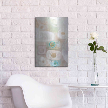 Luxe Metal Art 'Abstract Bottles' by Elena Ray, Metal Wall Art,16x24