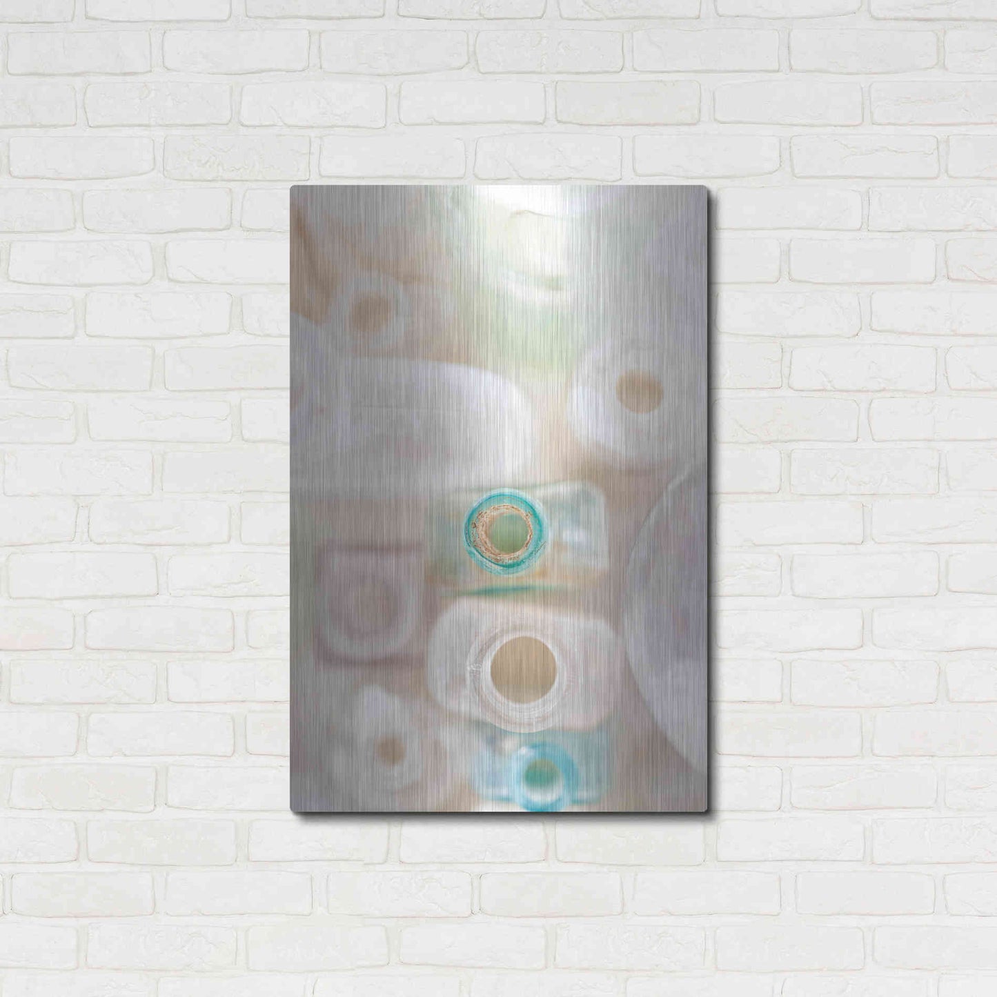 Luxe Metal Art 'Abstract Bottles' by Elena Ray, Metal Wall Art,24x36