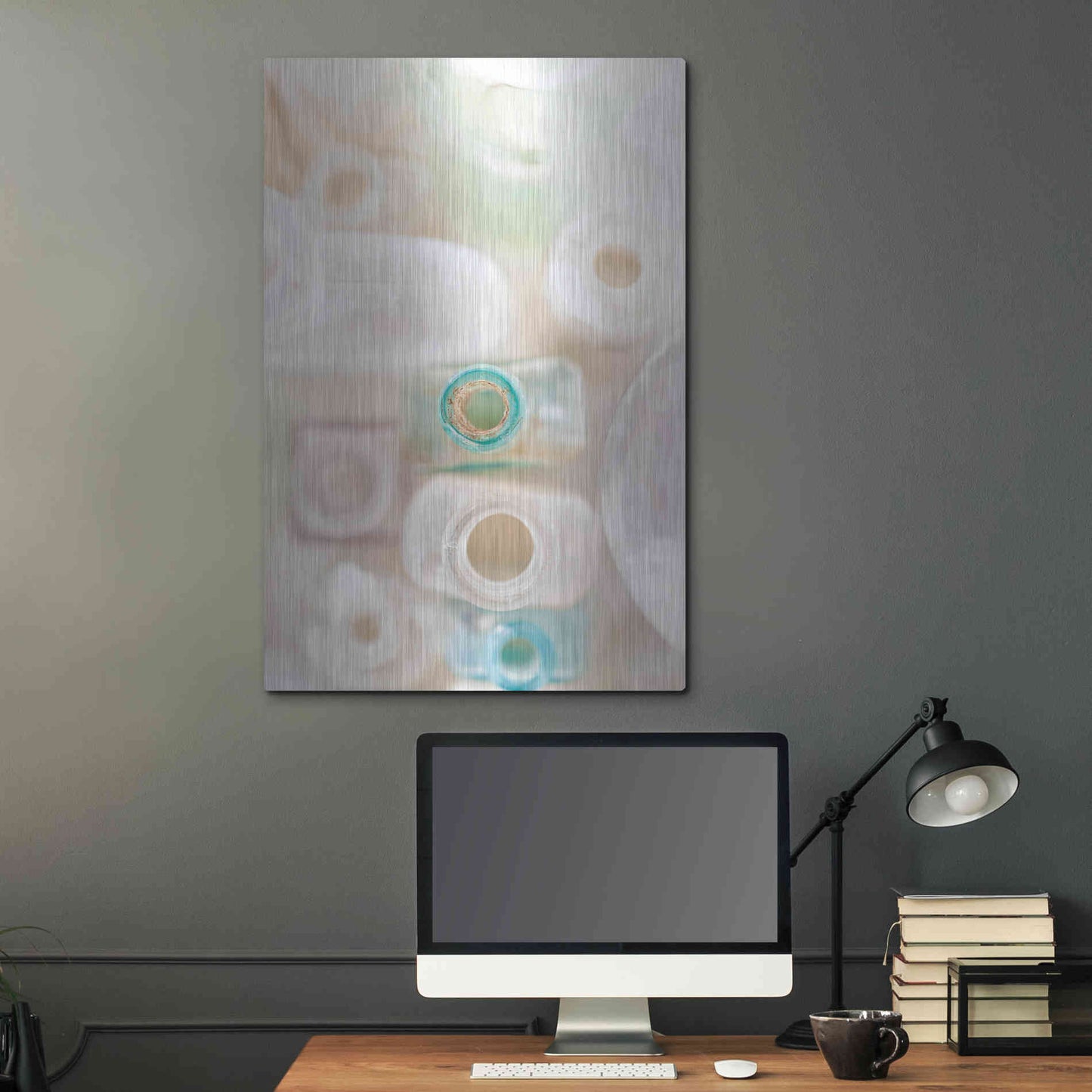 Luxe Metal Art 'Abstract Bottles' by Elena Ray, Metal Wall Art,24x36