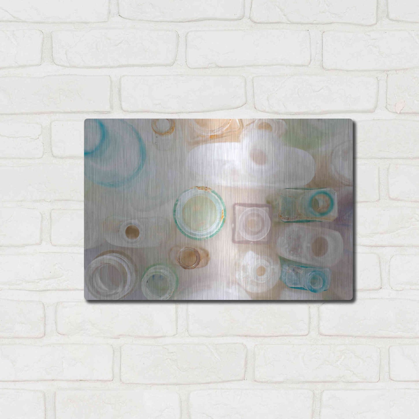 Luxe Metal Art 'Vintage Bottles' by Elena Ray, Metal Wall Art,16x12