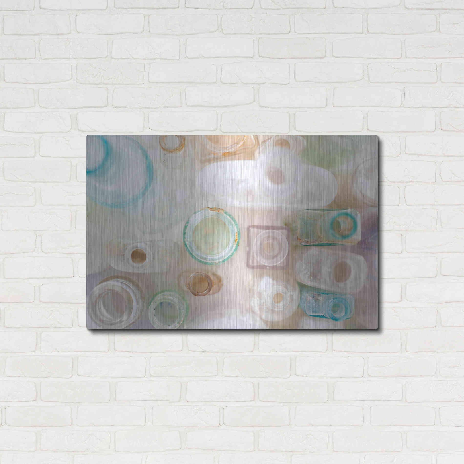 Luxe Metal Art 'Vintage Bottles' by Elena Ray, Metal Wall Art,36x24