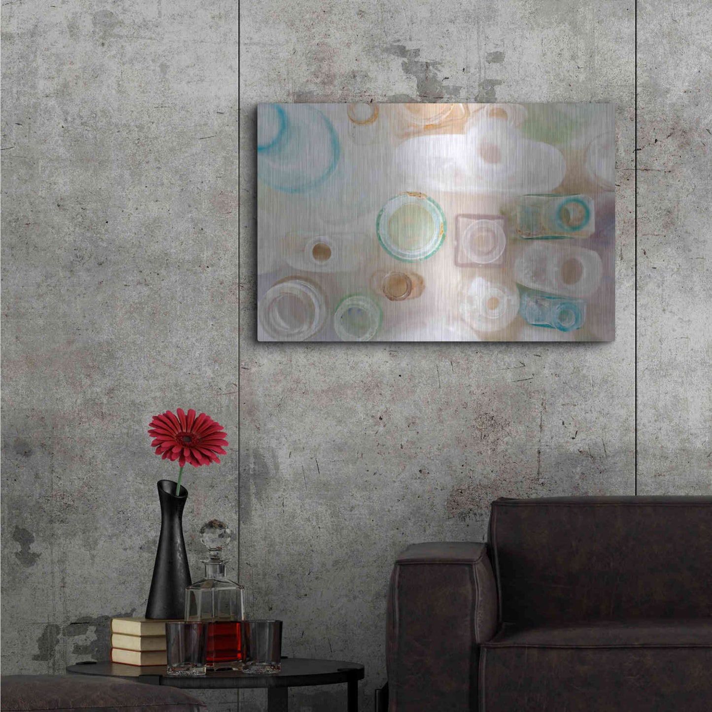 Luxe Metal Art 'Vintage Bottles' by Elena Ray, Metal Wall Art,36x24