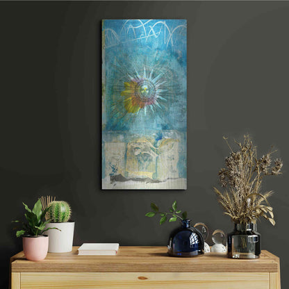 Luxe Metal Art 'Ancient Sun' by Elena Ray, Metal Wall Art,12x24