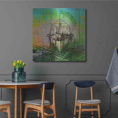 Luxe Metal Art 'Ship Builders' by Elena Ray, Metal Wall Art,36x36