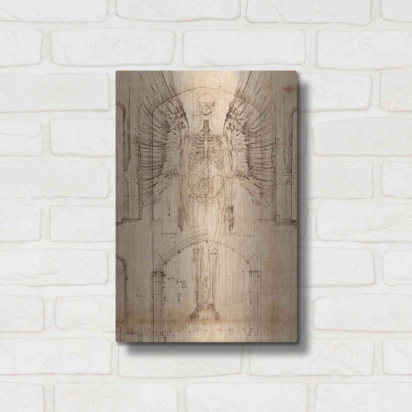 Luxe Metal Art 'Renaissance Angel' by Elena Ray, Metal Wall Art,12x16