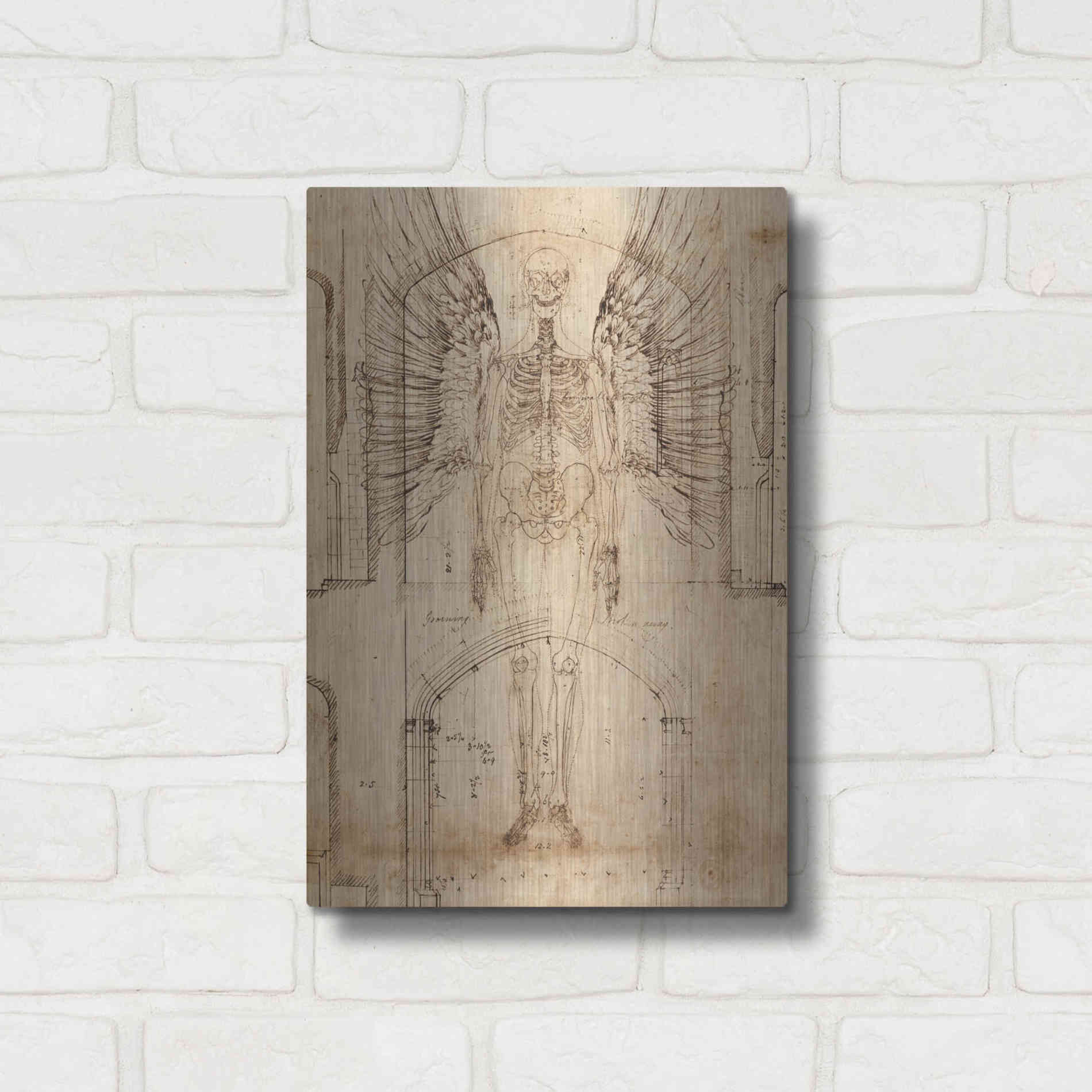 Luxe Metal Art 'Renaissance Angel' by Elena Ray, Metal Wall Art,12x16