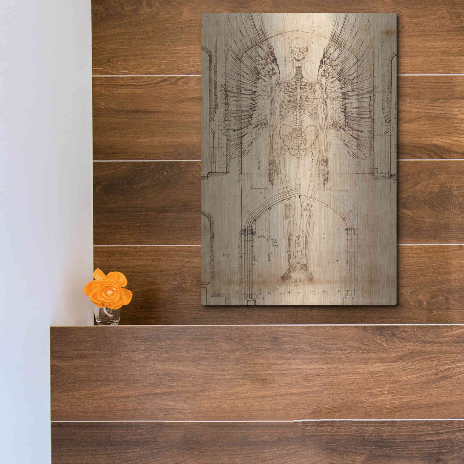 Luxe Metal Art 'Renaissance Angel' by Elena Ray, Metal Wall Art,12x16
