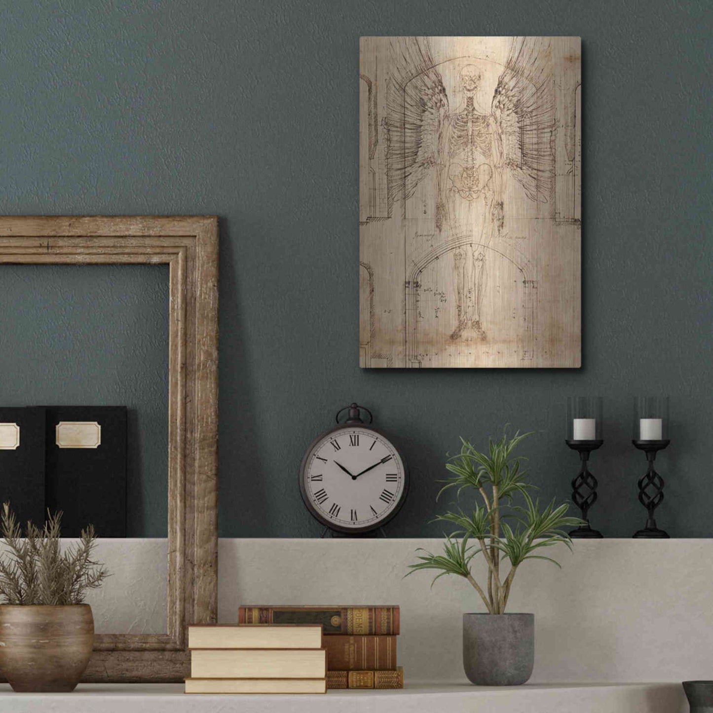 Luxe Metal Art 'Renaissance Angel' by Elena Ray, Metal Wall Art,12x16