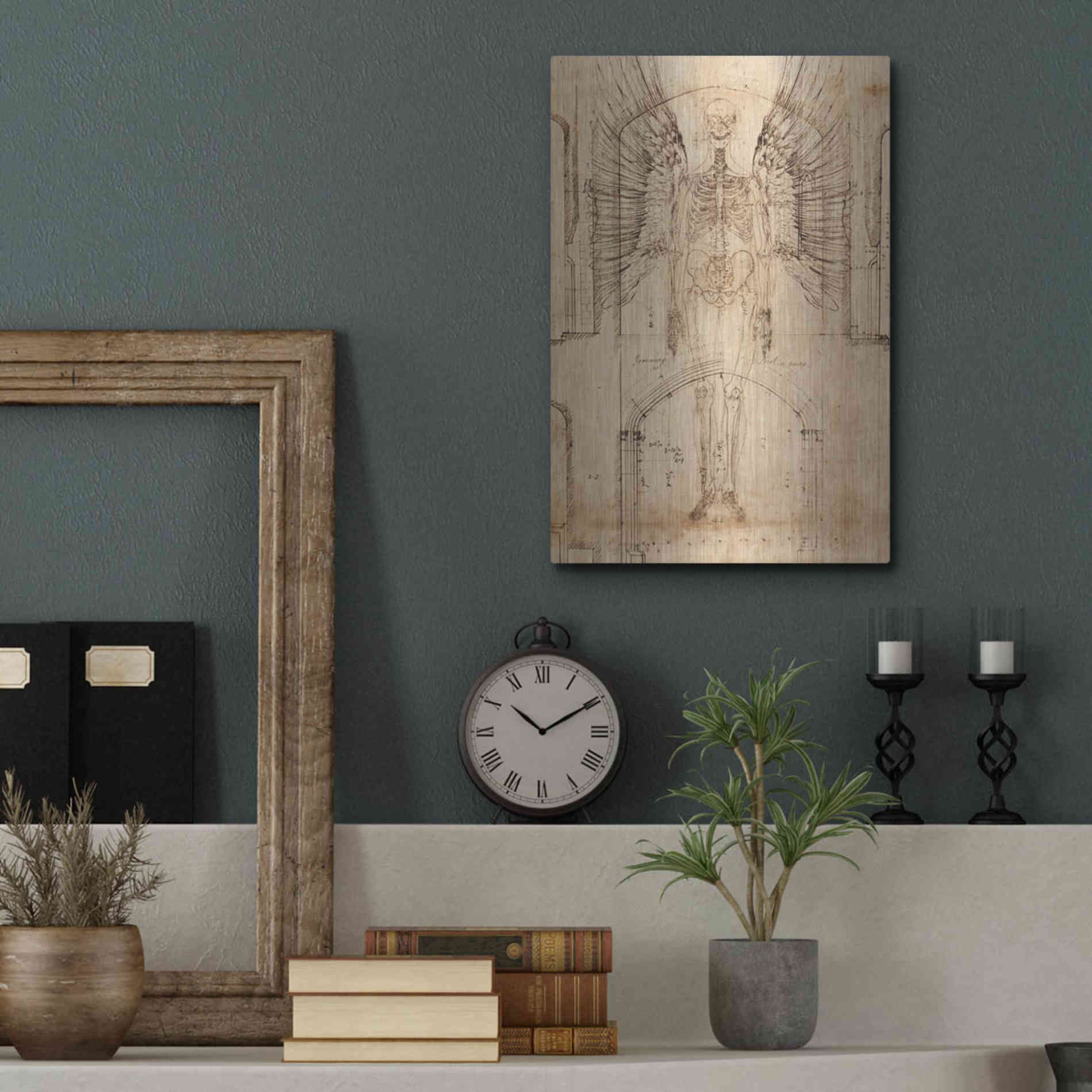 Luxe Metal Art 'Renaissance Angel' by Elena Ray, Metal Wall Art,12x16