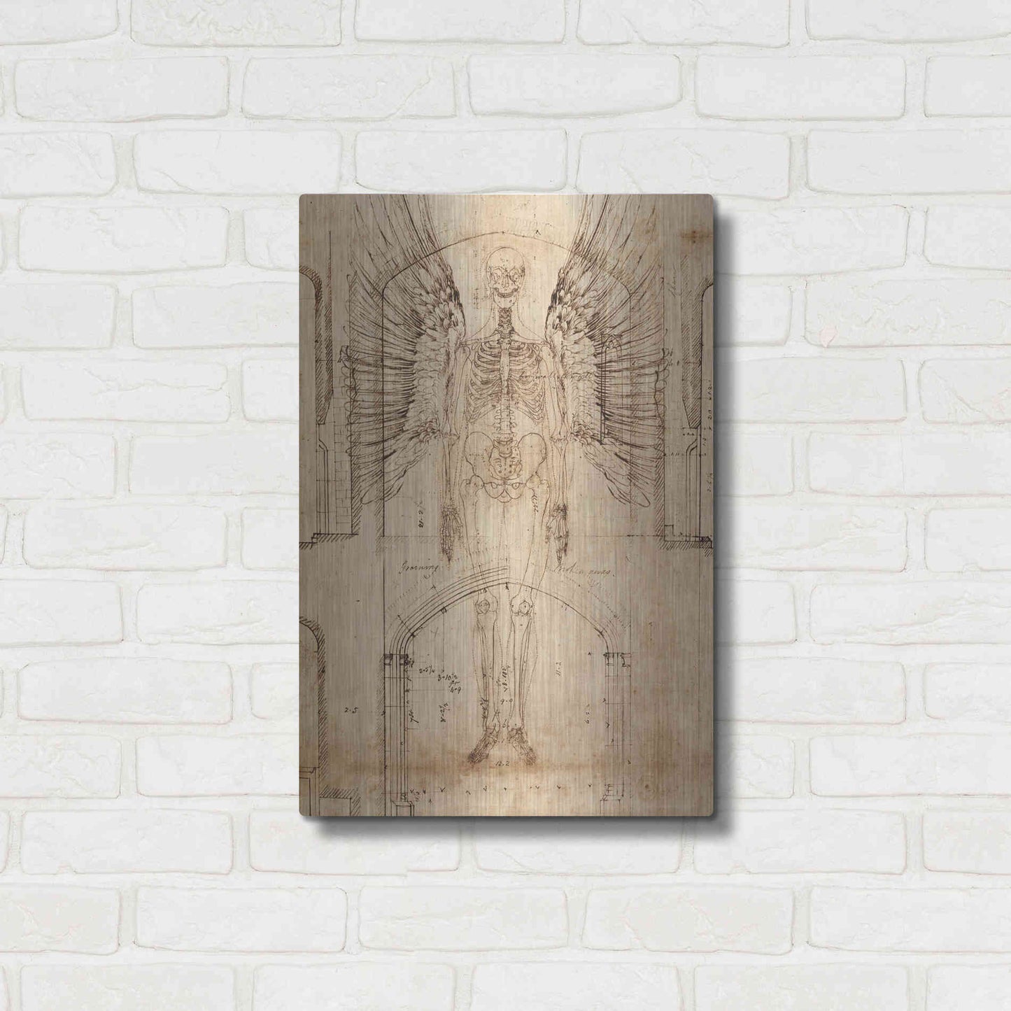Luxe Metal Art 'Renaissance Angel' by Elena Ray, Metal Wall Art,16x24