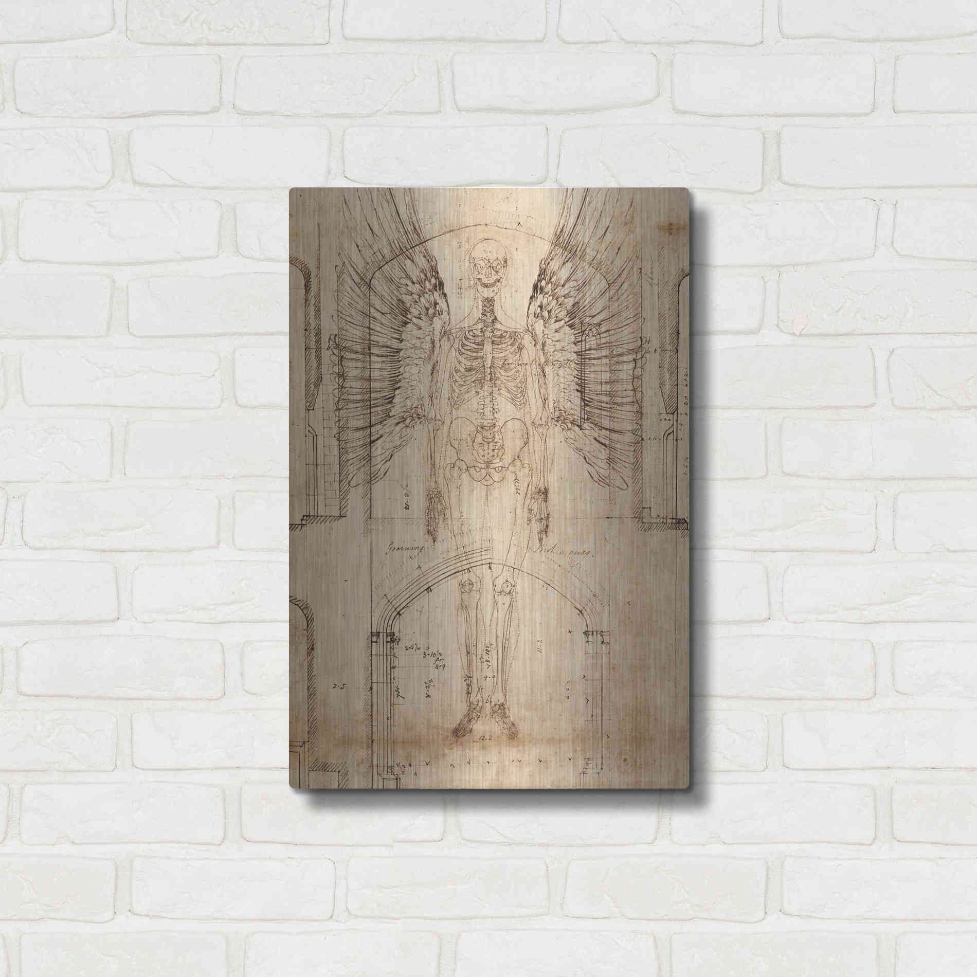 Luxe Metal Art 'Renaissance Angel' by Elena Ray, Metal Wall Art,16x24