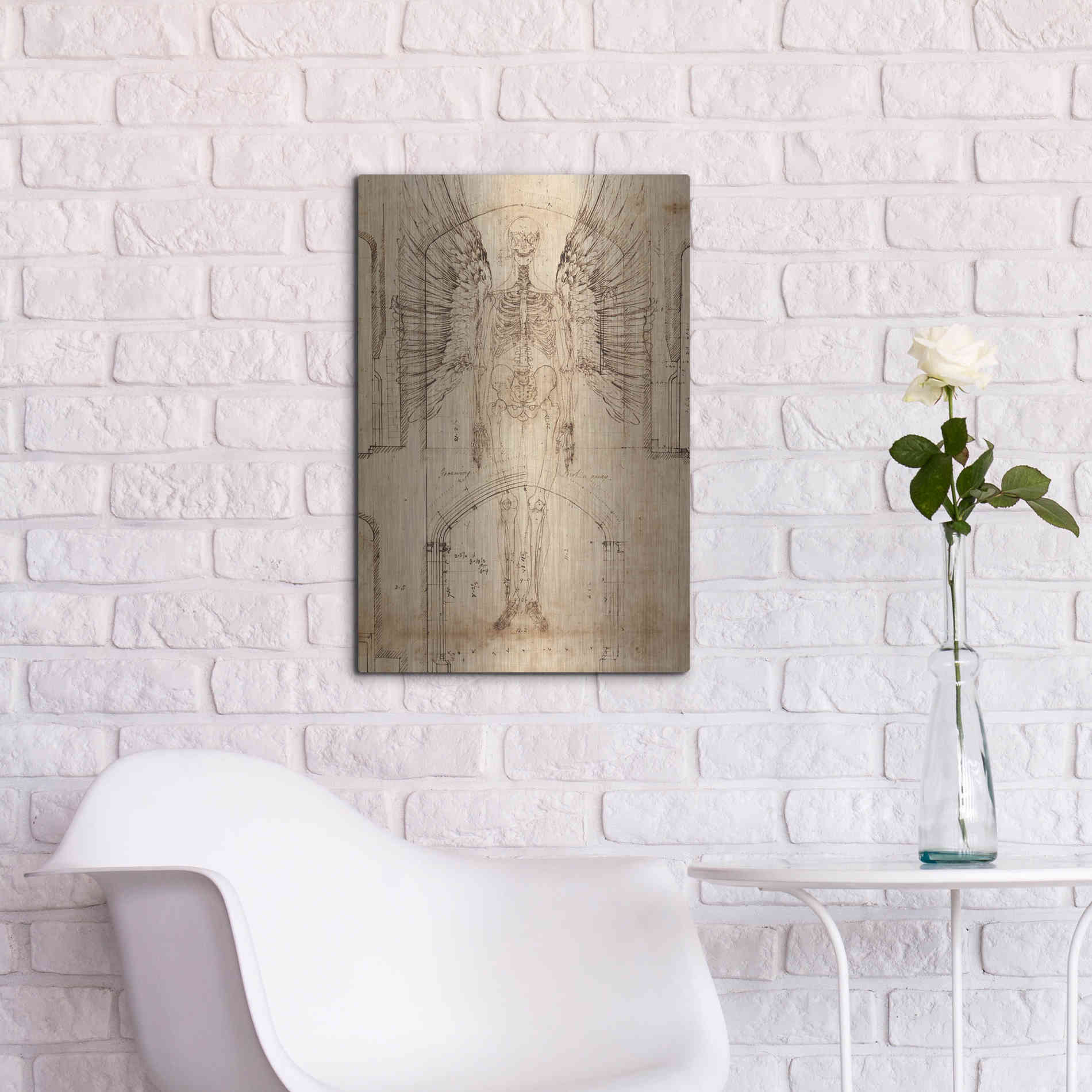Luxe Metal Art 'Renaissance Angel' by Elena Ray, Metal Wall Art,16x24