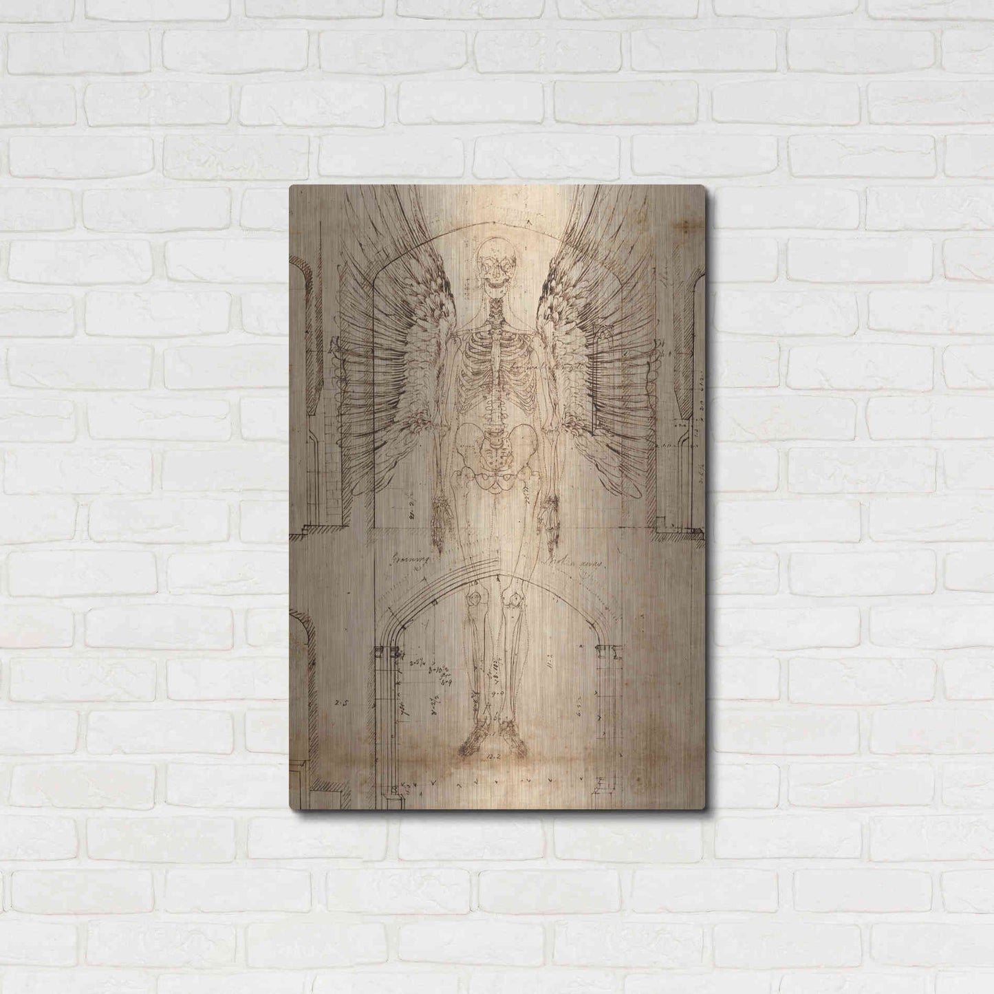 Luxe Metal Art 'Renaissance Angel' by Elena Ray, Metal Wall Art,24x36