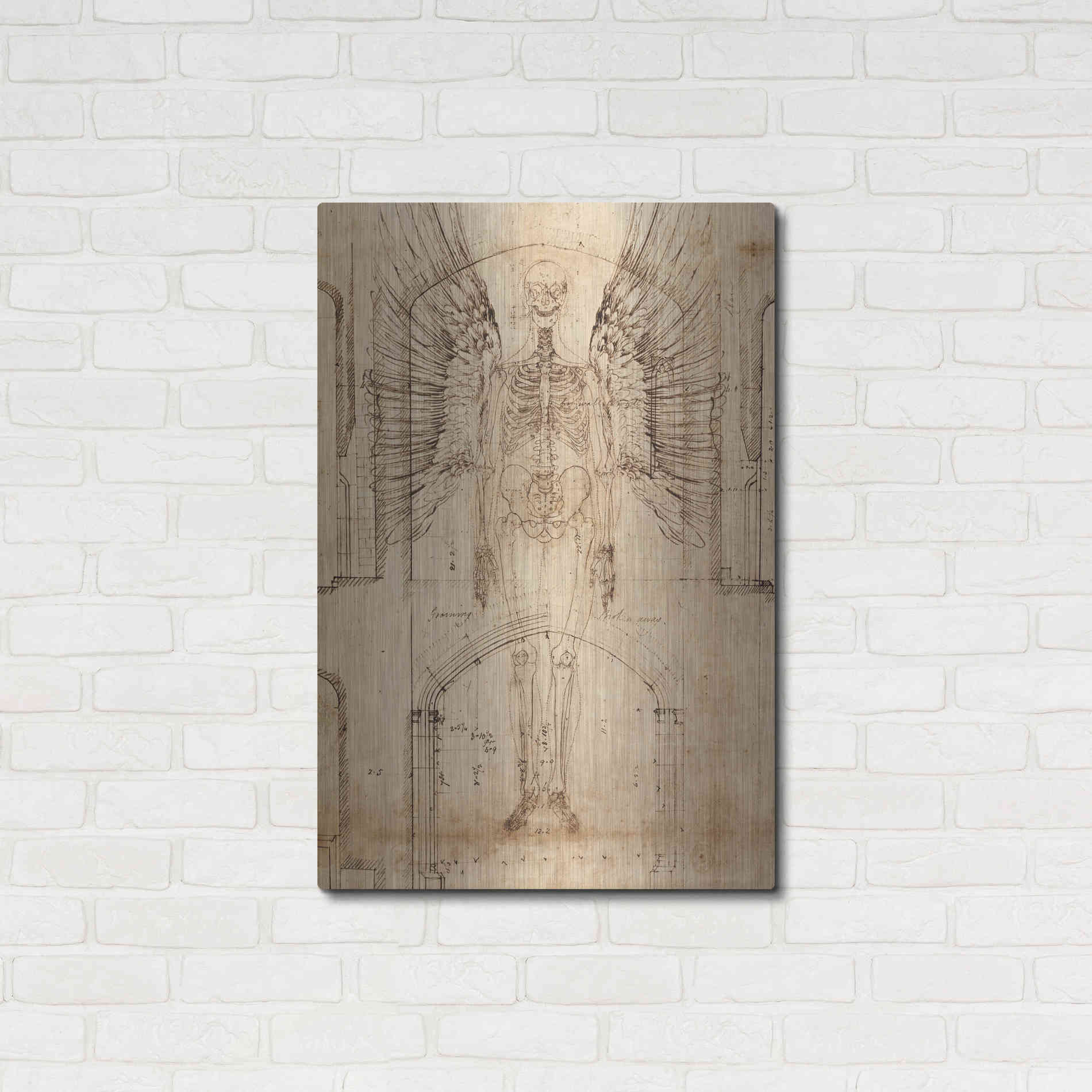 Luxe Metal Art 'Renaissance Angel' by Elena Ray, Metal Wall Art,24x36