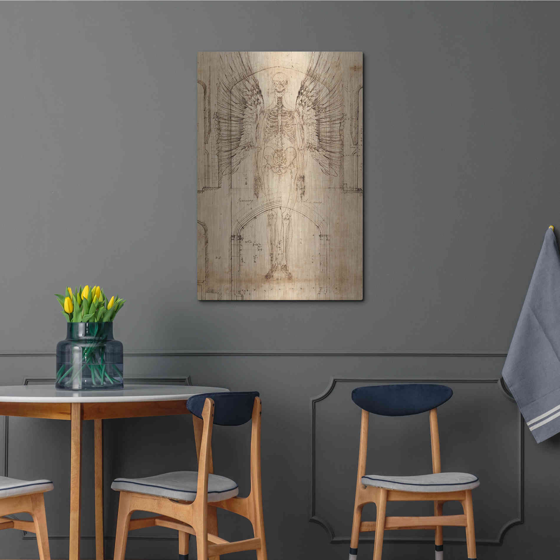 Luxe Metal Art 'Renaissance Angel' by Elena Ray, Metal Wall Art,24x36