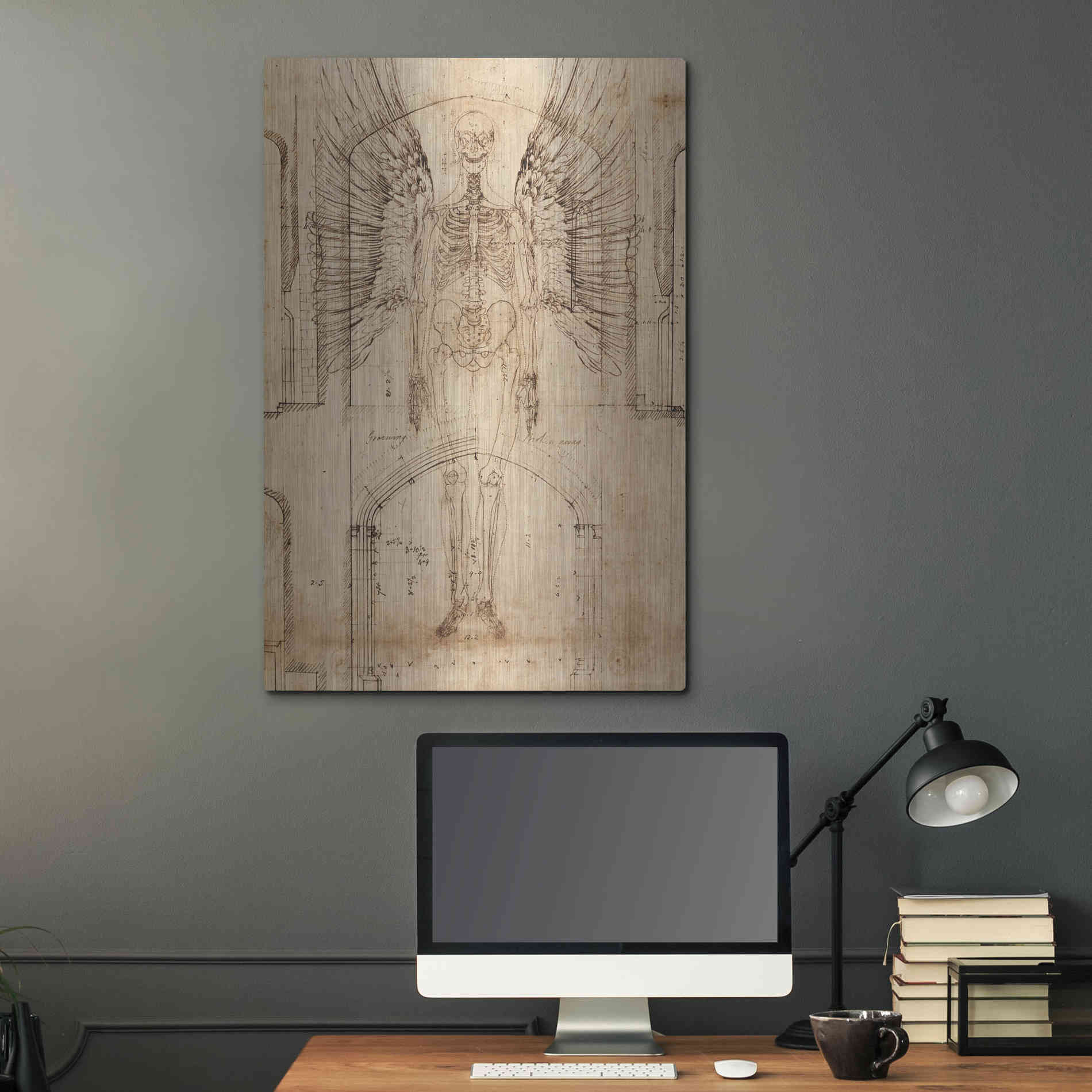 Luxe Metal Art 'Renaissance Angel' by Elena Ray, Metal Wall Art,24x36