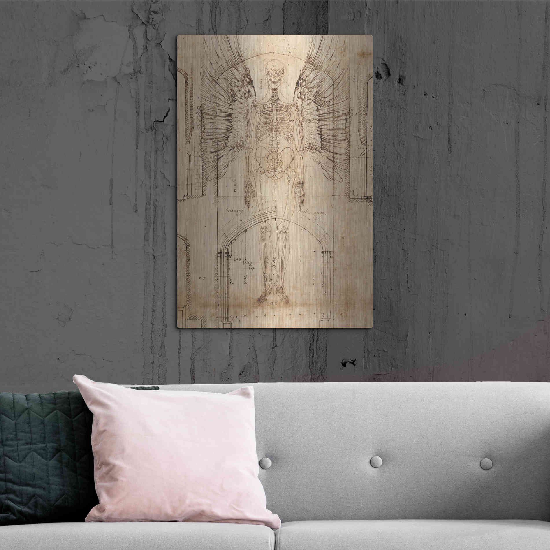 Luxe Metal Art 'Renaissance Angel' by Elena Ray, Metal Wall Art,24x36