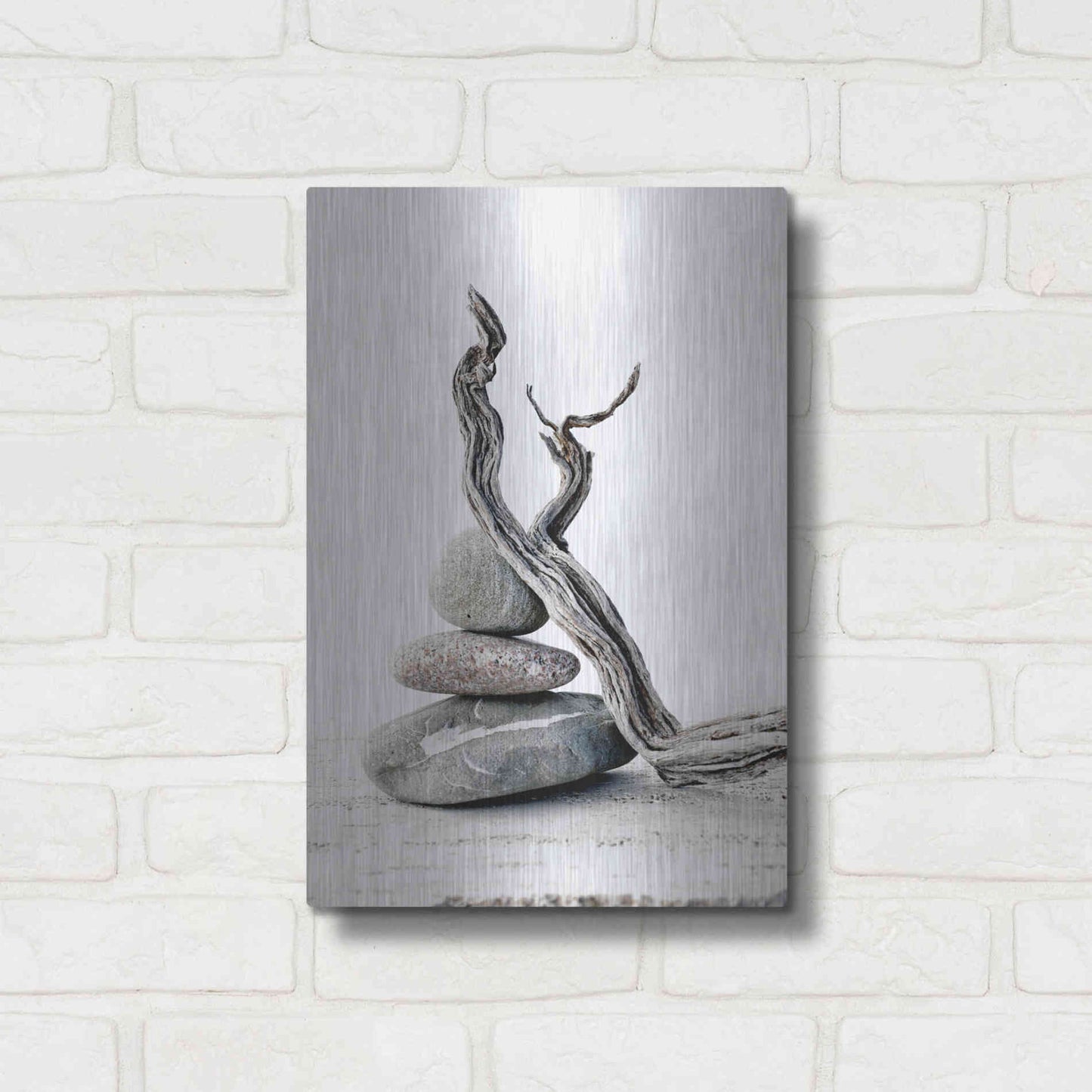 Luxe Metal Art 'Elemental Zen' by Elena Ray, Metal Wall Art,12x16