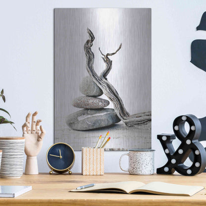 Luxe Metal Art 'Elemental Zen' by Elena Ray, Metal Wall Art,12x16