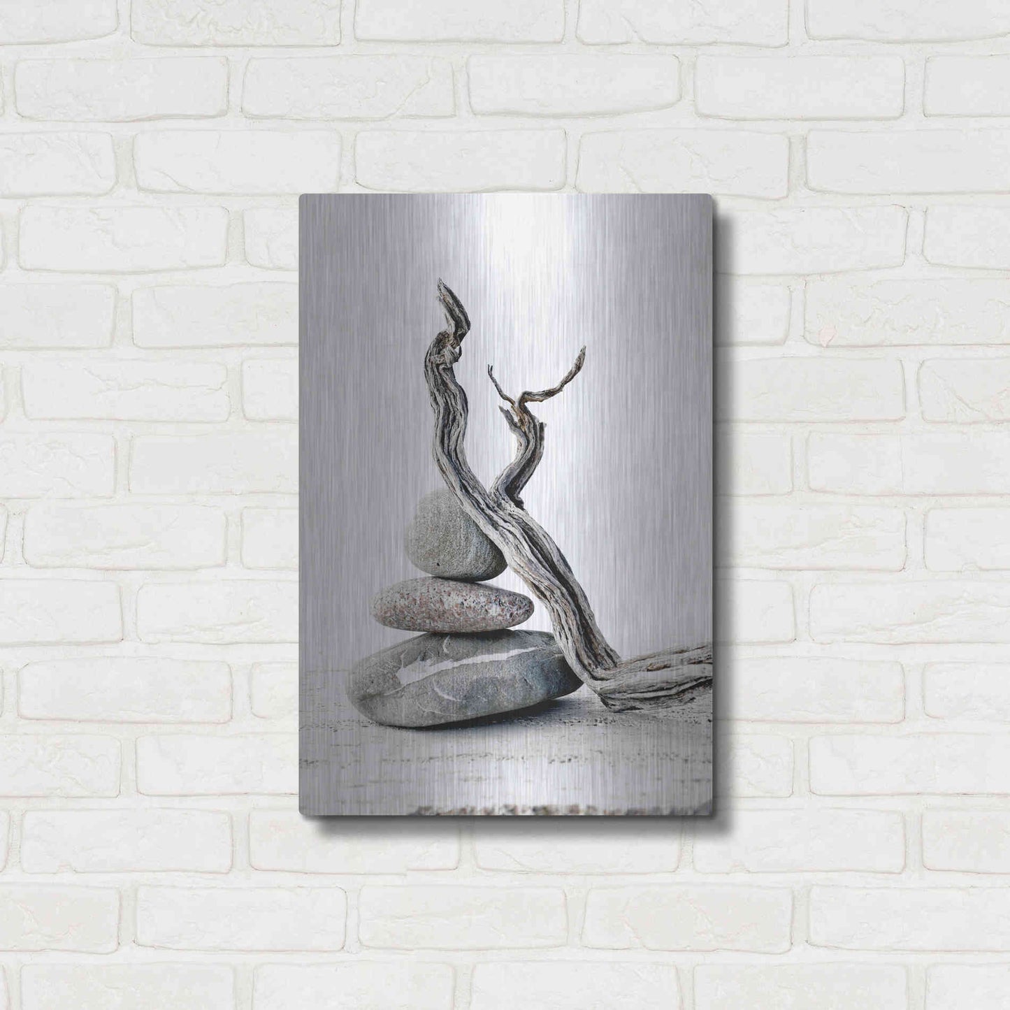 Luxe Metal Art 'Elemental Zen' by Elena Ray, Metal Wall Art,16x24