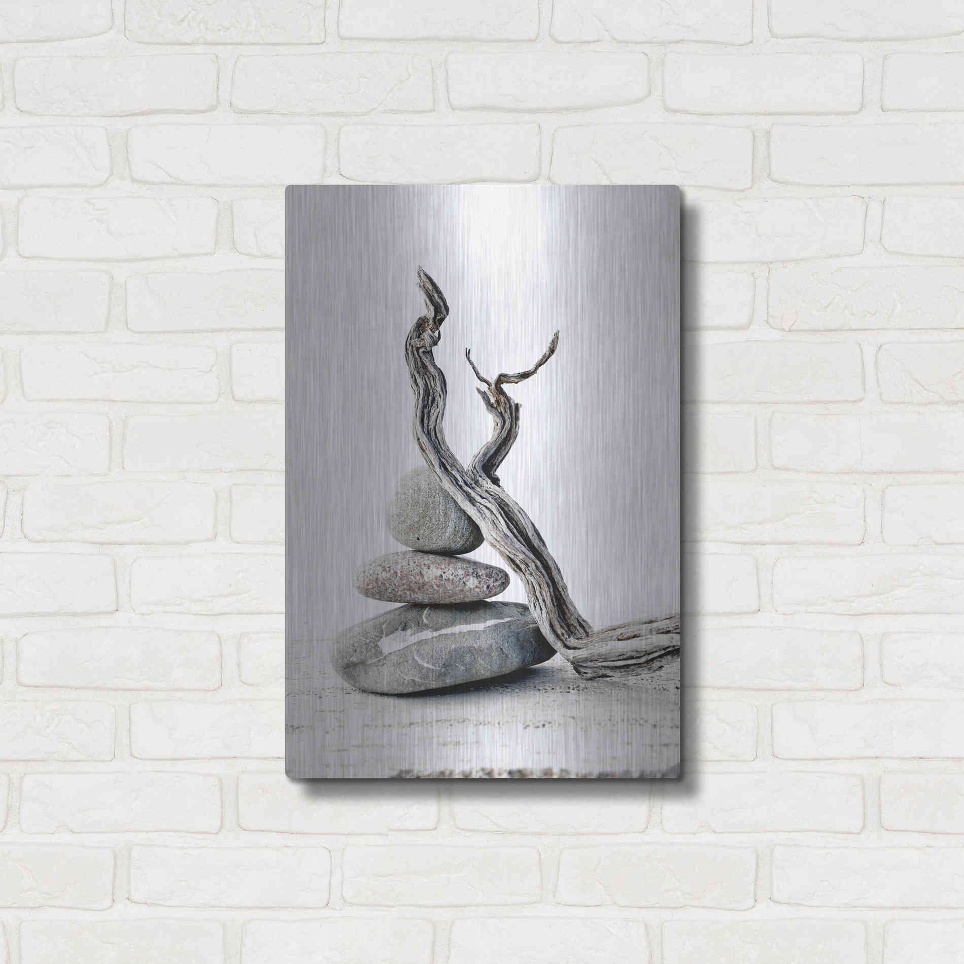 Luxe Metal Art 'Elemental Zen' by Elena Ray, Metal Wall Art,16x24