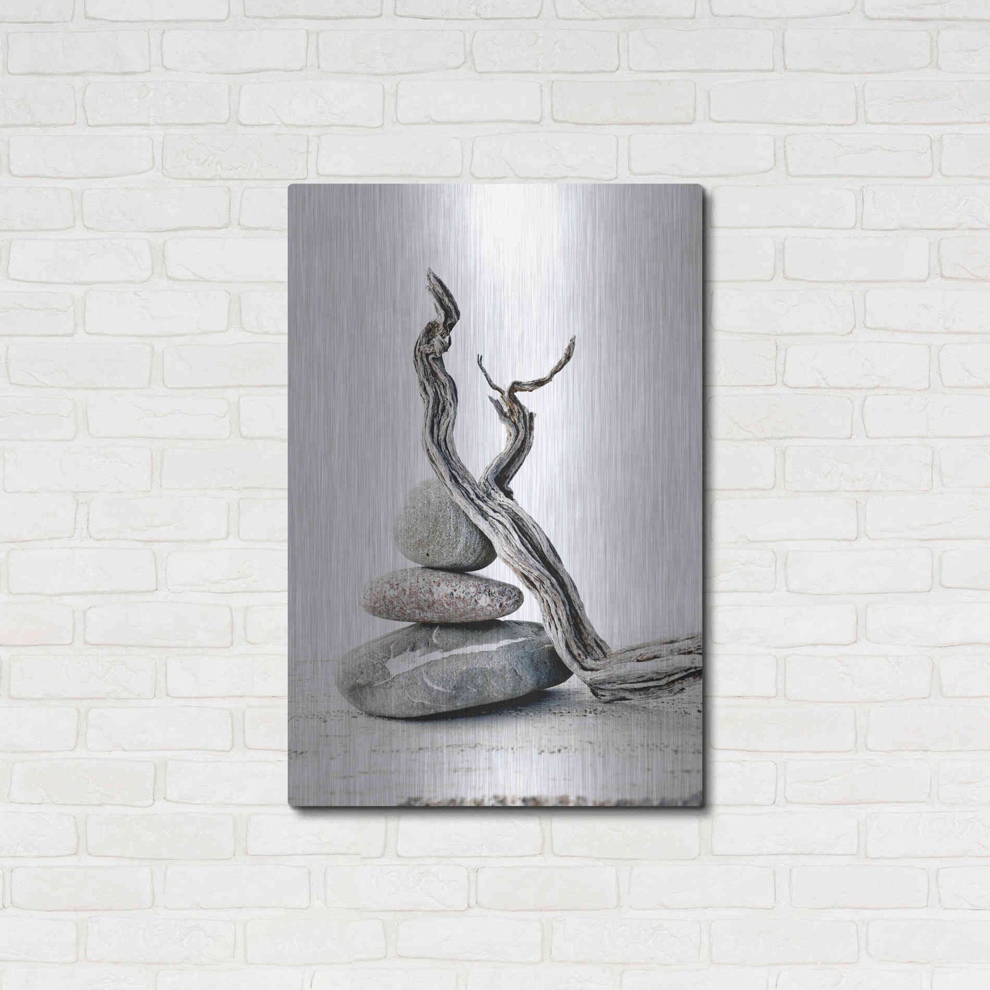Luxe Metal Art 'Elemental Zen' by Elena Ray, Metal Wall Art,24x36