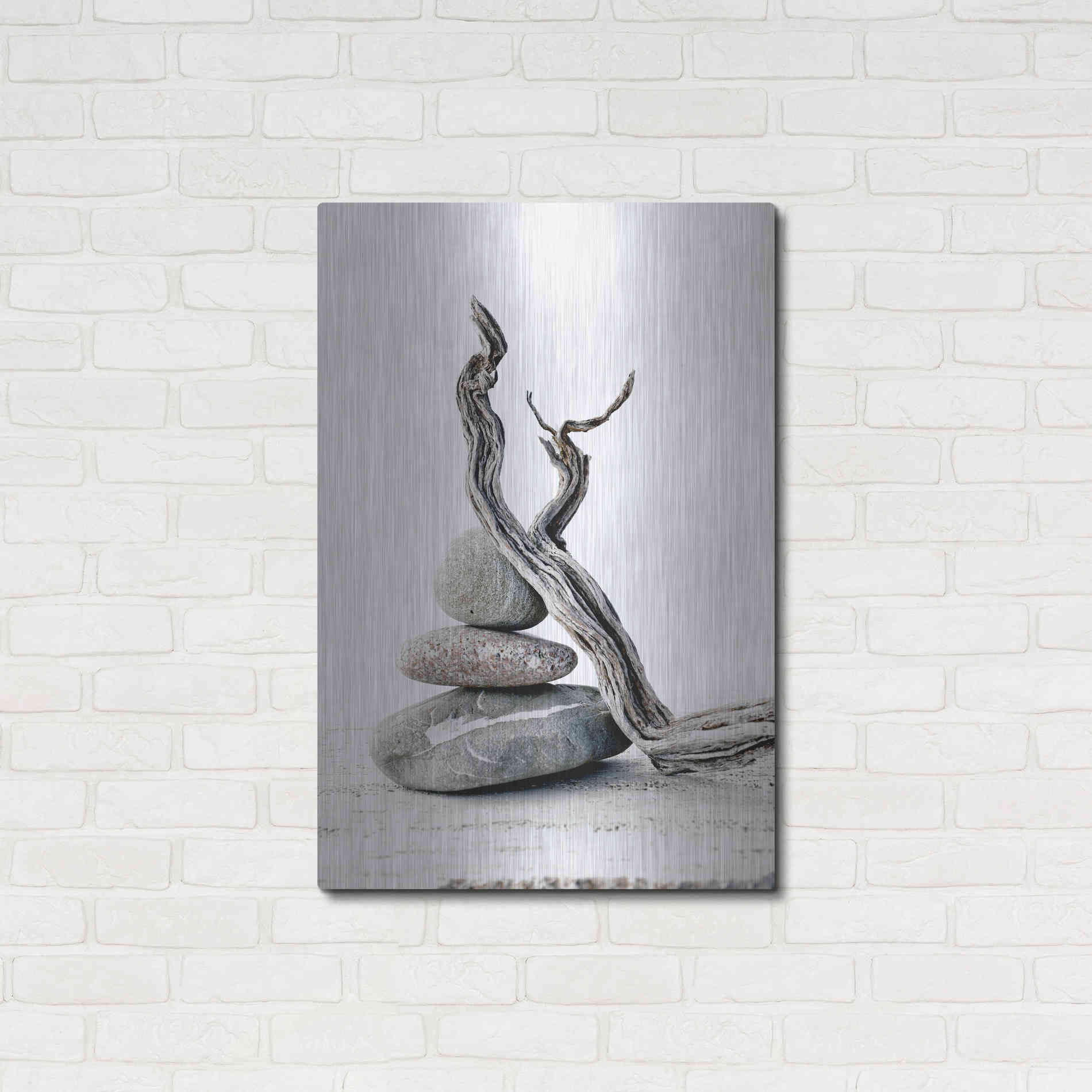 Luxe Metal Art 'Elemental Zen' by Elena Ray, Metal Wall Art,24x36