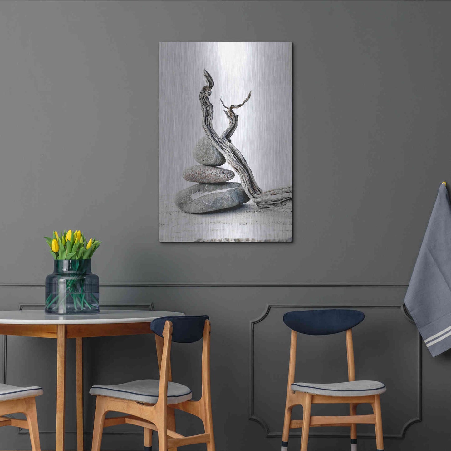 Luxe Metal Art 'Elemental Zen' by Elena Ray, Metal Wall Art,24x36