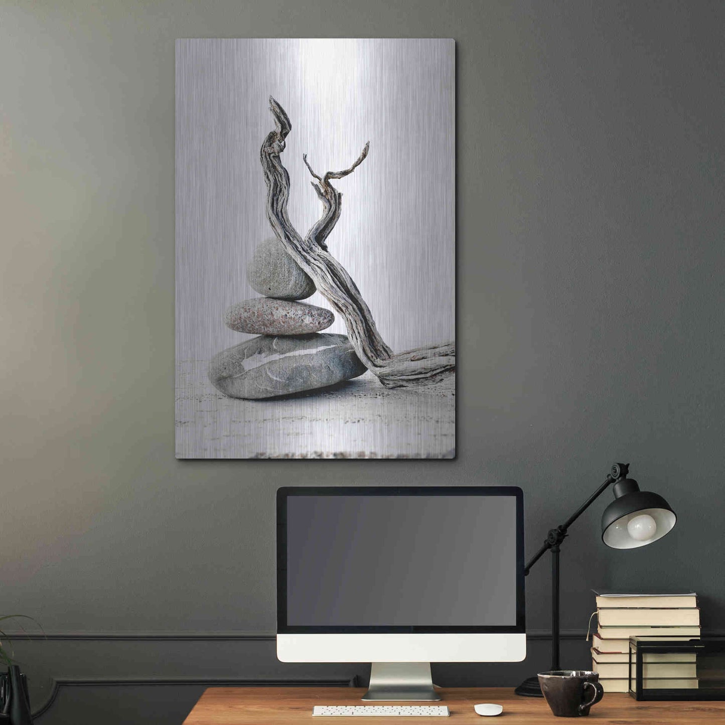 Luxe Metal Art 'Elemental Zen' by Elena Ray, Metal Wall Art,24x36