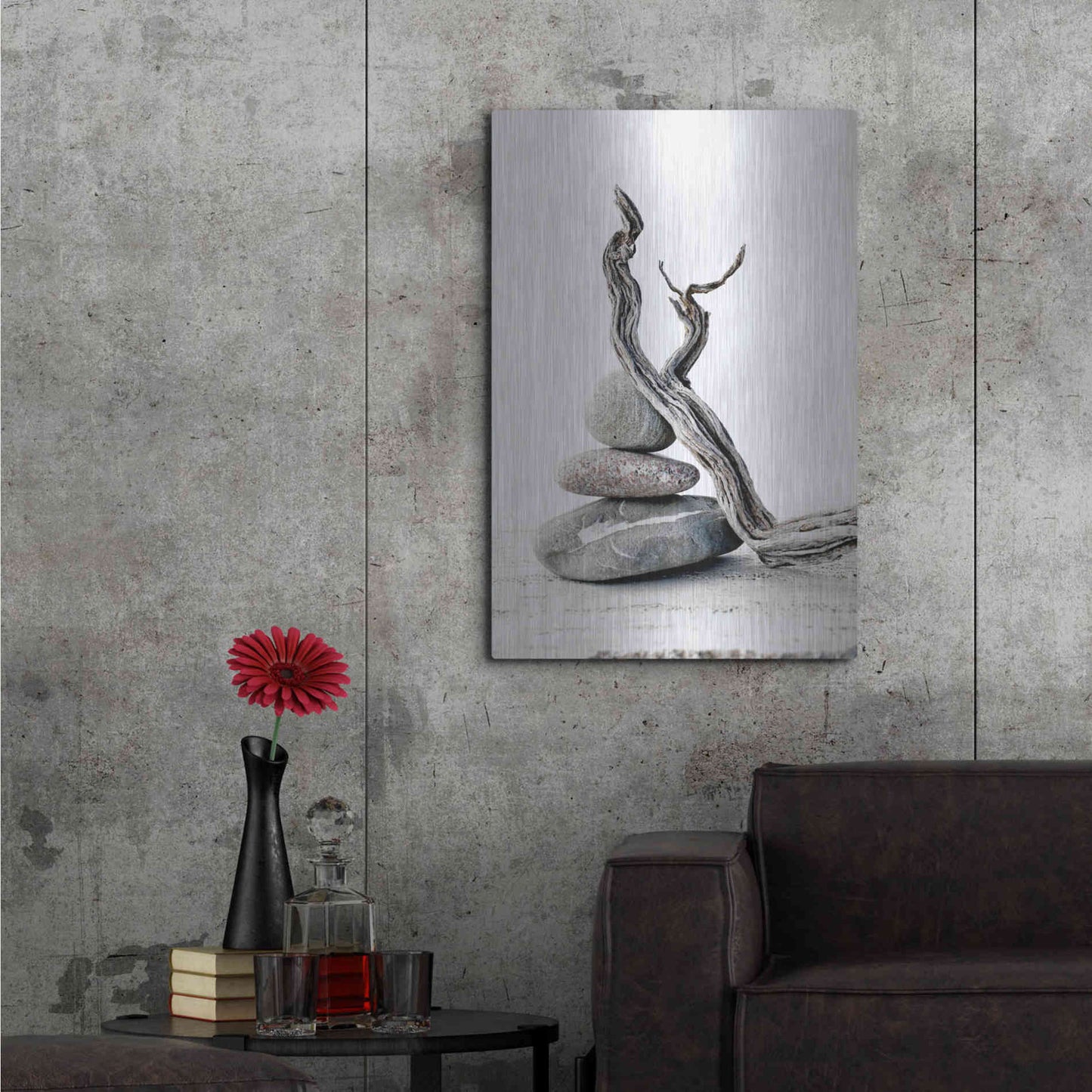 Luxe Metal Art 'Elemental Zen' by Elena Ray, Metal Wall Art,24x36