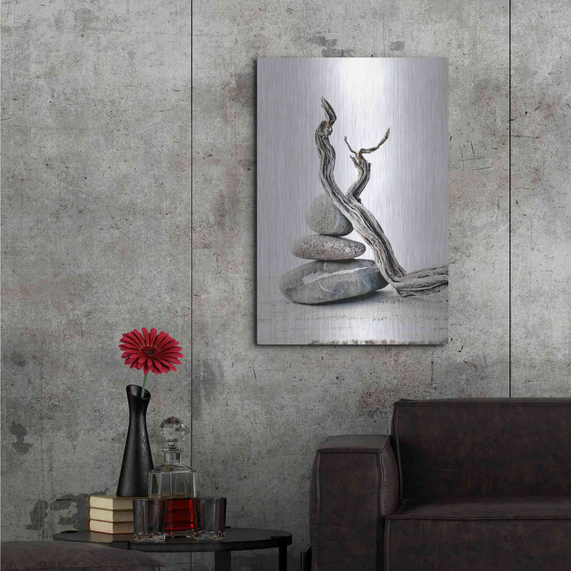 Luxe Metal Art 'Elemental Zen' by Elena Ray, Metal Wall Art,24x36