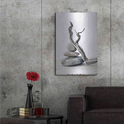 Luxe Metal Art 'Elemental Zen' by Elena Ray, Metal Wall Art,24x36