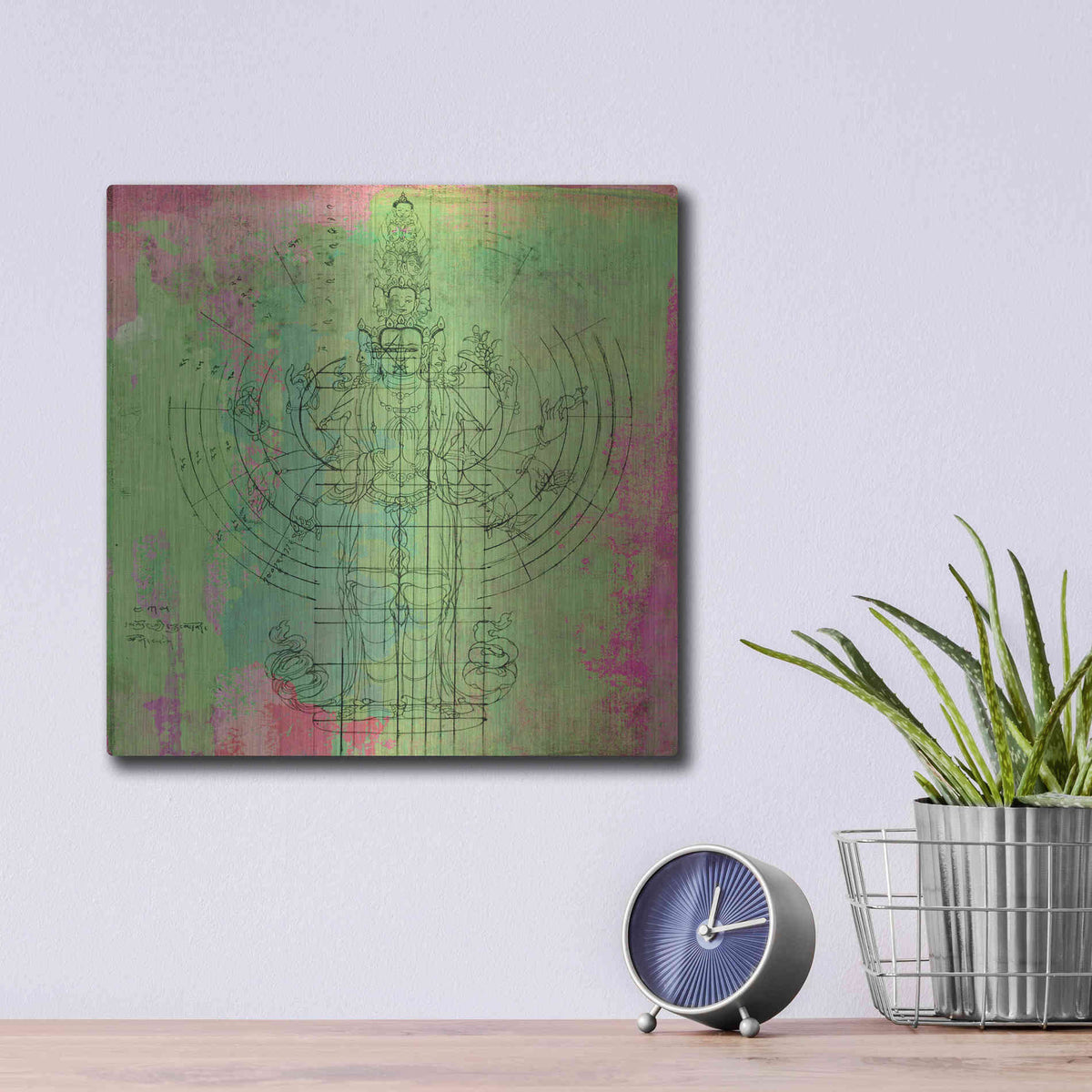 Luxe Metal Art 'Oneness' by Elena Ray, Metal Wall Art,12x12